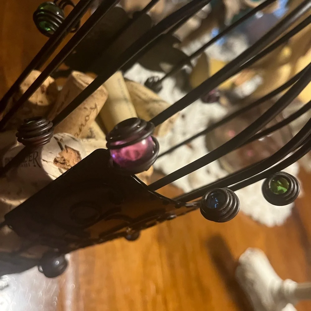 Epic Black Decorative Metal Birdcage Cork Holder - Home Accents